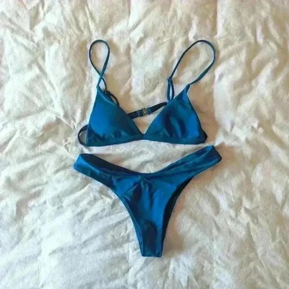 Shein bikini , cheeky bottom, blue,  size small - Picture 1 of 2